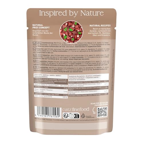 catz finefood Classic Wild Katzenfutter nass, 16 x 85g Pouch
