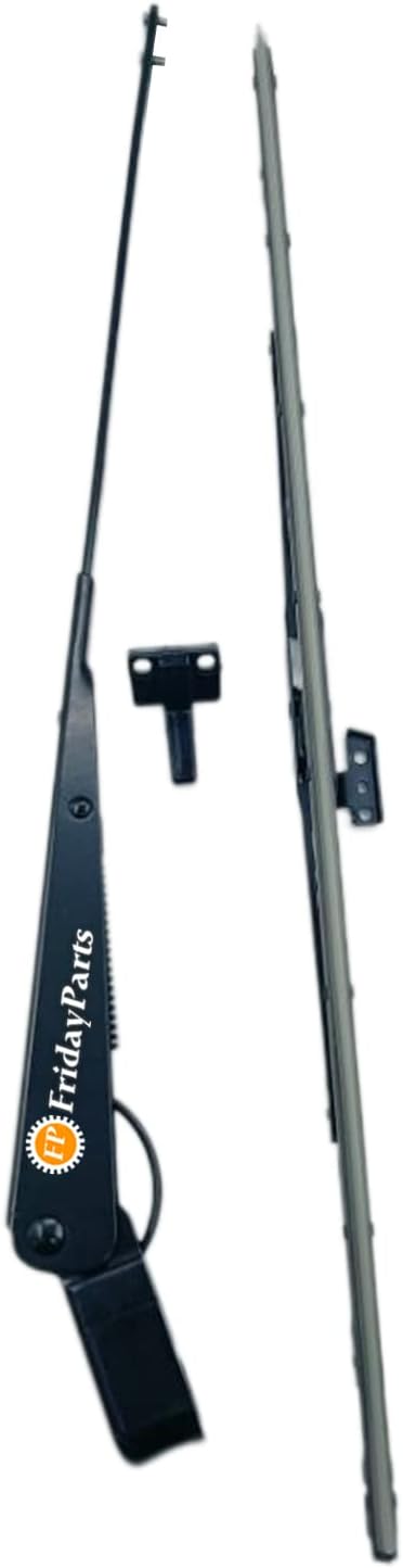 FridayParts Wiper Arm & Wiper Blade Compatible for Komatsu Excavator PC200-6 Engine 6D95 Replacement