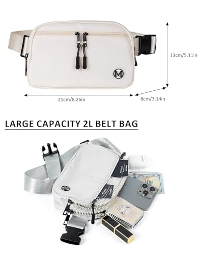 mokzer Fanny Pack Everywhere Belt Bag for Women Men 2L Nylon Waist Packs - image 2
