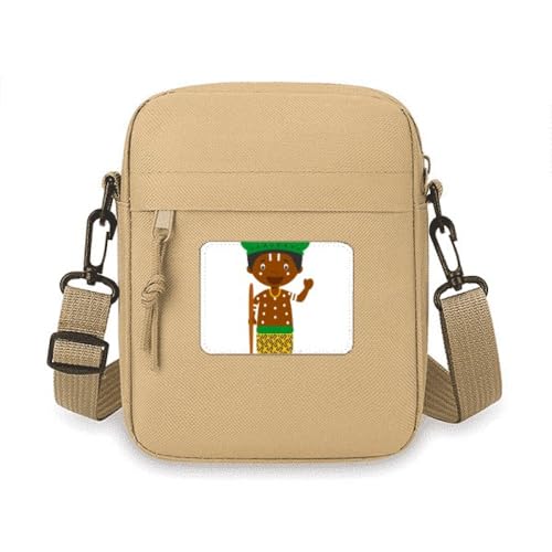 Mini sac à bandoulière noir Congo art déco et mode pour téléphone portable