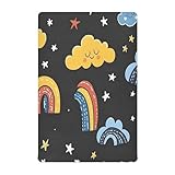 Sevdomey Juego de sábanas para cuna de bebé con diseño de arcoíris y estrellas, suave, transpirable, impermeable, se adapta a todas las formas de colchón de moisés