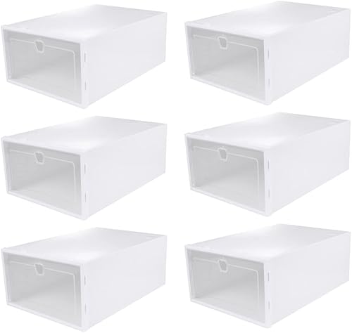 Cabilock Caja de 6 unidades de contenedores de zapatos de escritorio de trabajo Accesorios de escritorio de oficina Accesorios de escritorio de