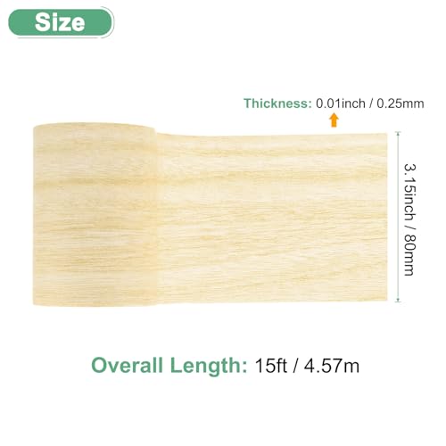 Image of M METERXITY 1-Roll Wood Grain Repair Tape, 3.15in x 15ft Textured Realistic Self-Adhesive Wood Floor Tape Contact Paper for Furniture /Floors /Home [Light Yellow Oak]