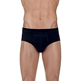 PROTECHDRY - Inkontinenz-Slips für Männer aus Baumwolle, waschbar und wiederverwendbar - Absorptionsbereich vorne (Schwarz, L (92-98 cm taille))