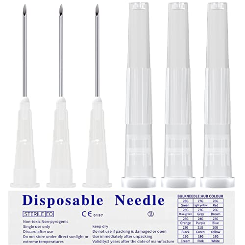 20 Pack 16Ga Disposable Injection Needle Individually Wrapped with Cap for Industry, Scientific Research, Laboratory, Plant Cultivation, And Animal Husbandry