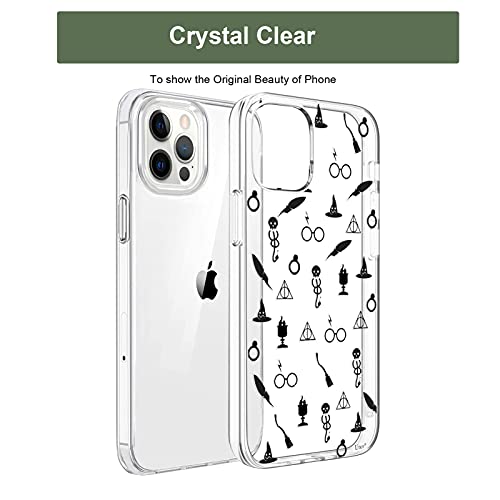 Unov Case Compatible With Iphone 13 Pro Case Clear With Design Embossed Pattern Soft Tpu Bumper Slim Protective 6.1 Inch (Witchcraft Wizardry) #TOP6