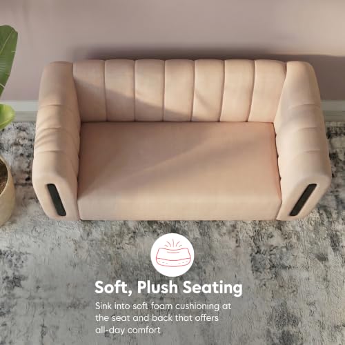 Image of Interio by Godrej Sofa Paramount 2 Seater Fabric Sofa for Living Room, 1-Year Warranty, Solid Wood, Beige