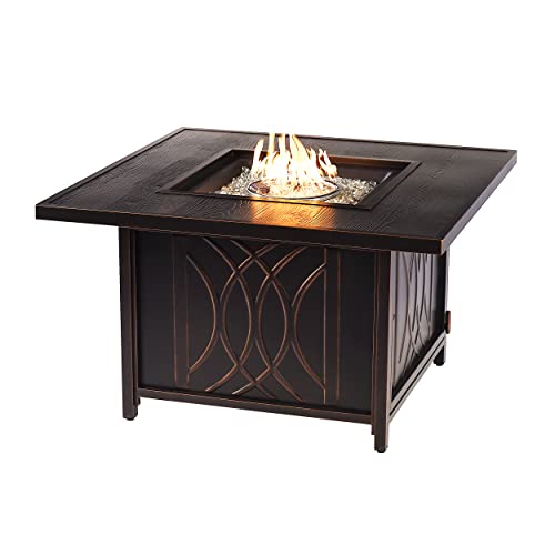 Oakland Living Antique Copper Aluminum Fire Table #TOP11