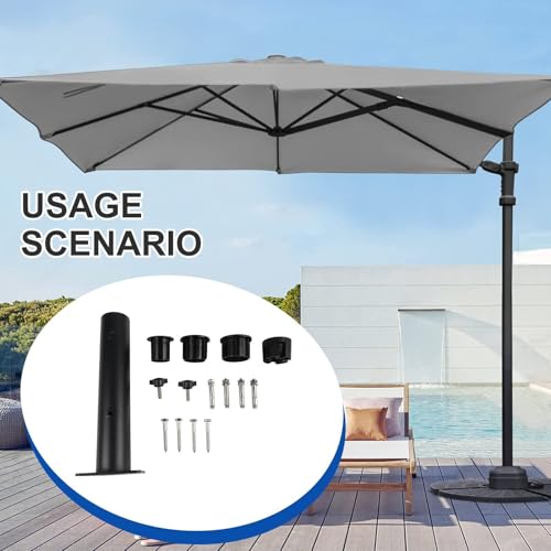Kit de base de parasol anti-vent avec structure en fer renforcé