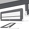 KESSER® Sponda da letto Protezione per letto Sponda da letto bambini Sponda da culla Barriera letto per bambini, Grigio scuro - 200cm