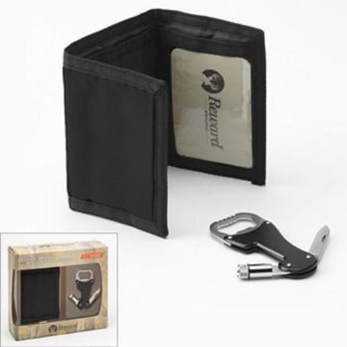 Reward Original Trifold Wallet with Bottle Opener Multi-Tool Set - Black