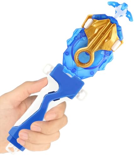 Bey Battling Blade Burst Launcher and Grip, B-184 Left Right Spin String Launcher Grip DB Layer System Compatible with All Bey Burst Series - Blue