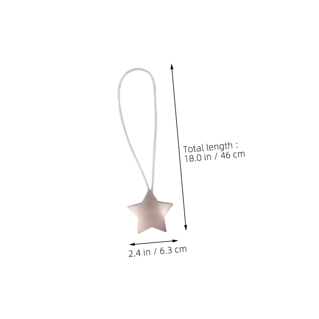 Sosoport 4piezas Alzapaños Magnéticos De Metal Forma De Estrella para Cortinas Hebilla y Cuerda para Dormitorio Oficina y Balcón