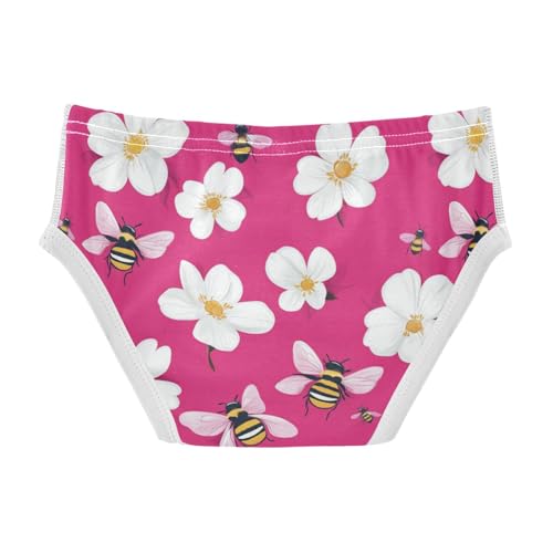 Wusikd Cute Bees Boys' Underwear Cotton Flowers Boys Briefs Soft Toddler Underwear 2T2