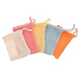 SHERCHPRY 5 Bolsas De Burbujas Para Jabón Champú Jabón Exfoliante Corporal Algodón Y Lino