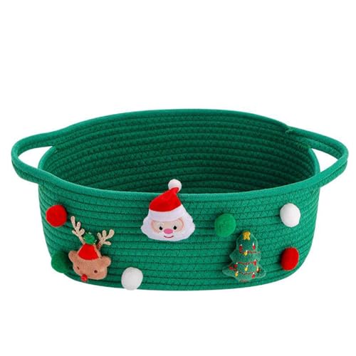 Panier de Noël rotatif 420g avec décorations pour table de fête - 6
