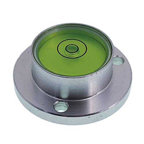 Surface Mounted Aluminium Housing Circular Spirit Level Bubble Level Ball Vials, D30Mm Flange Plate Type 30 * 11Mm #TOP23