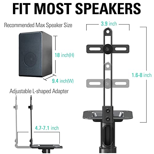 Mounting Dream Speaker Stands For Small Bookshelf Speakers Set Of 2 Floor Stand Mount 11Lbs Capacity, Md5420 Soundbar Mount Above Or Under Tv With Detachable Extended Plates Fits Soundbar Up To 22Lbs #TOP2