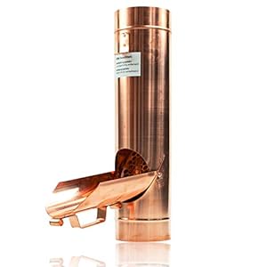 Frank Bauelemente Kupfer Regenrohrklappe 120mm mit Sieb