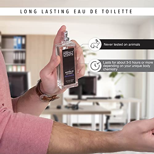 Image of Perfect Scents Fragrances, Inspired by Ralp.h La.uren's Pol.o Black, Men's Eau de Toilette, CLEAN, Vegan, Paraben-Free, Never Tested on Animals, Spray Cologne, 2.5 Fluid Ounces
