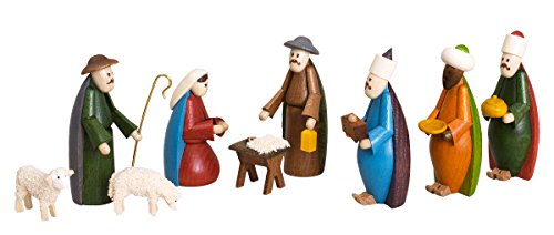 La nativité miniature multicolore en 9 parts pour sublimer votre décoration de table