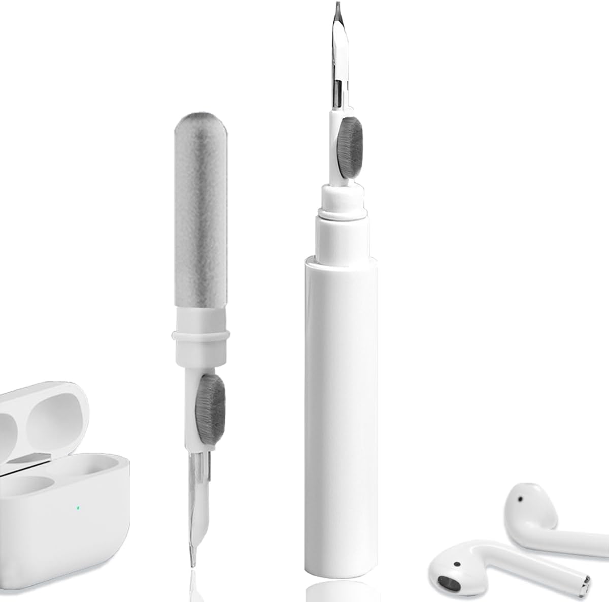 Airpods Cleaner Kit,Earbuds Cleaning kit for Airpods Pro 1 2 3, Multi-Function Cleaning Tool with Brush for Wireless Earphones Bluetooth Headphones Camera and iPhone