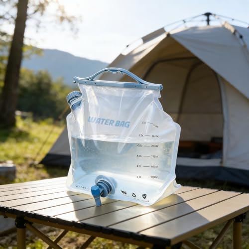 Sac à eau avec robinet portable et grande ouverture pour camping