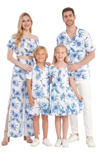 Image of Hawaii Hangover Family Matching Hawaiian Clothes, Day Dream Bloom | Family matching Hawaiian outfits, Day Dream Bloom, lightweight rayon, machine washable, tropical floral print, luaus, cruises