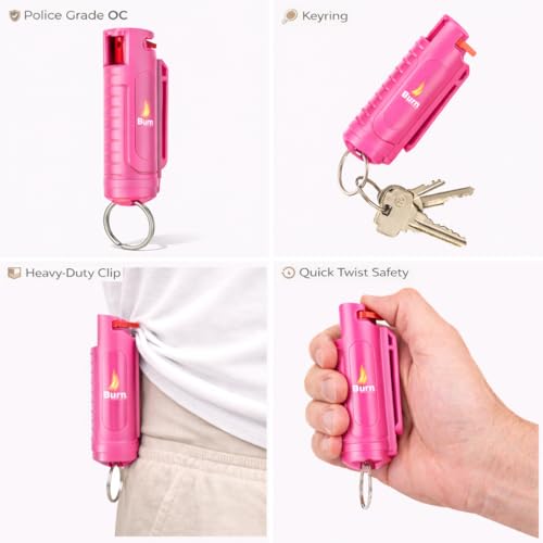 Burn Pepper Spray Keychain