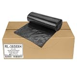 Aluf Plastics RL-3858XH T-Tough Roll Pack Low Density Repro Blend Star Seal Coless Bag Rolls Bag, pojemność 55-60 galonów, długość 142 cm x szerokość 96 cm, grubość XH, czarny (opakowanie 100)