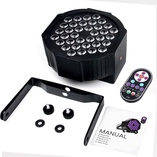 Black Lights, Koot Strobe Lights Uv Stage Dj Lighting 72W 36 Leds Up Wash Disco Party Supplies By Dmx And Remote Control For Karaoke Club Bar Wedding Show #TOP4