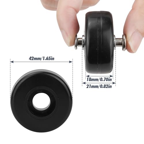 Zoofen Rodas de substituição de bagagem de 42 x 18 mm, 4 peças, rodas de substituição de mala de bor