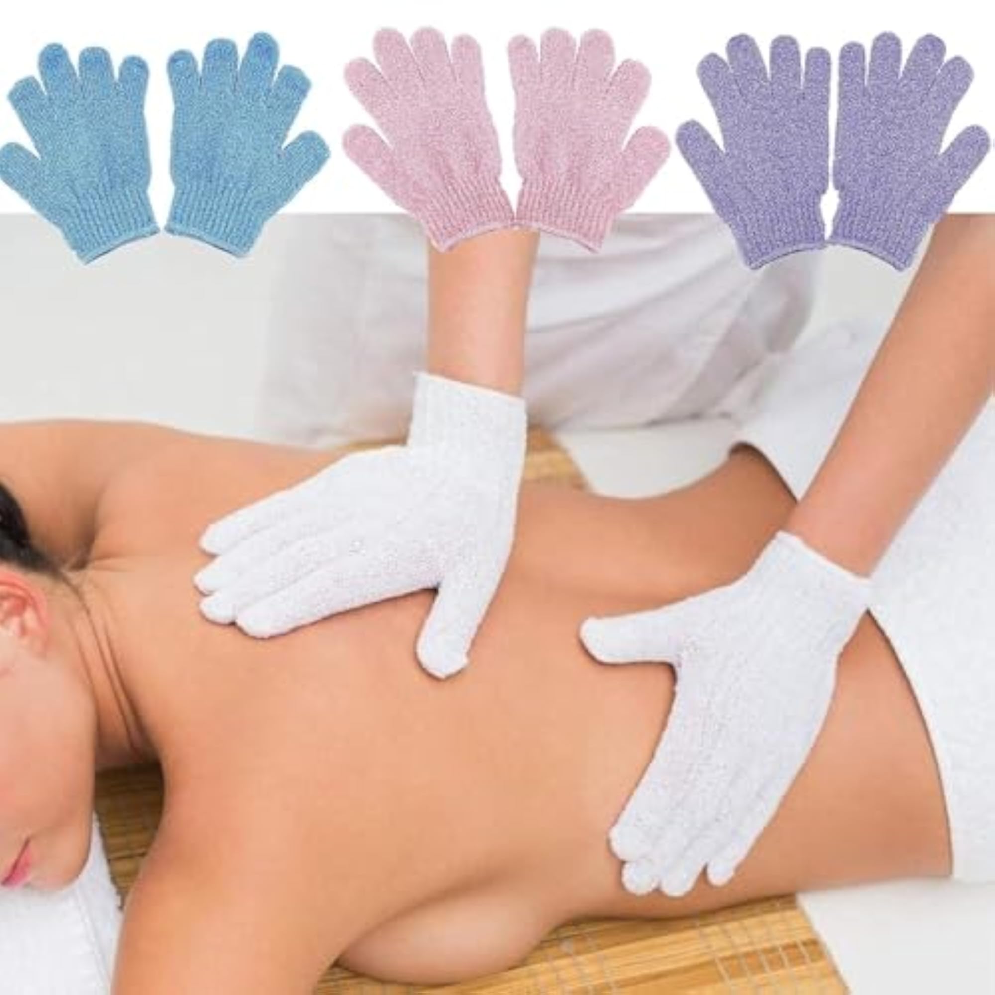 Strong Exfoliating Hydro Body Scrub Gloves for Deep Cleansing