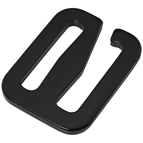 LUORNG G-Hook 4PCS 25mm G Shaped Buckles Backpack Strap Belt Hook Outdoor Webbing Buckle Clips for Backpack Luggage Strap Webbing, Black Adjustable Buckle - Thumbnail 4