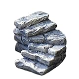 Milopon Mini Gartendeko Micro Landschaft Deko Miniatur Steinleiter aus Harz für Puppenhaus Puppenhausmöbel Gartenmöbel Deko Garten