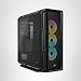 Corsair iCUE 5000T RGB Mid-Tower ATX PC Case-208 Individually Addressable RGB LEDs-Fits Multiple 360mm Radiators-Easy Cable Management-3 Included Corsair LL120 RGB Fans