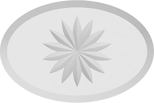 Miniatura 2 de Ekena Millwork ROSP050X033X050DAL10 Roseta estándar con borde biselado, 5 pulgadas de ancho x 3 14 pulgadas de alto x 12 pulgadas, PVC