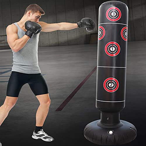 Inflatable Kids Punching Bag,63 Inch Punching Boxing Bag For Immediate Bounce,Used To Practice Daily Boxing Activities ,Taekwondo And Mma,For Suit Kids And Adults(Comes With 1 *Mending Glue) #TOP6
