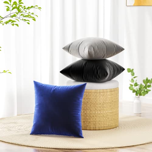 Onme Throw Pillow Covers, Velvet Pillow Covers Black 12X20 Inch, Set Of 2 Square Pillow Covers Decorative Solid Color Cushion Cover Pillowcases For Sofa, Couch, Bed,Car, Yard #TOP2