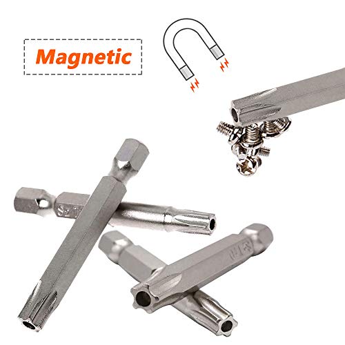 Mesee 5 Point Security Star Torx Screwdriver Bits Set 14Pcs Security Star Torx Screwdriver Bits 5-Pointed Screwdriver Bit For Electric Hand Screw Driver Drill Bits, 50Mm Length #TOP4