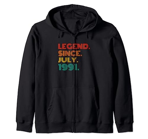 Legend Since July 1991 Vintage Idea 1991 Birth Of Birthday Sudadera con Capucha