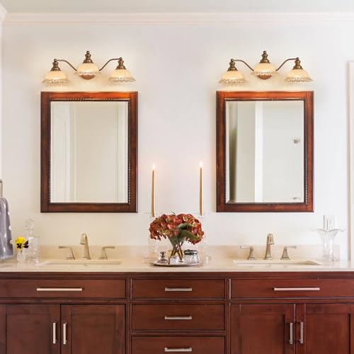Image of XIEDUN Brass 3 Light Vanity Light Vintage Bathroom Vanity Light Fixture