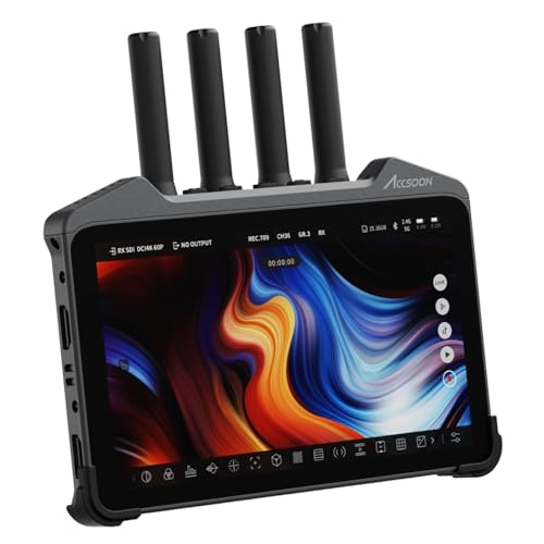 Accsoon Cineview M7 Pro 4K60 7-Zoll-Touchscreen-Kameramonitor – Kabelloser Feldmonitor mit HDMI-SDI-EIN-/Ausgang, Dualband-Übertragung, 1000 Nit, Live-Stream, LUT-Box