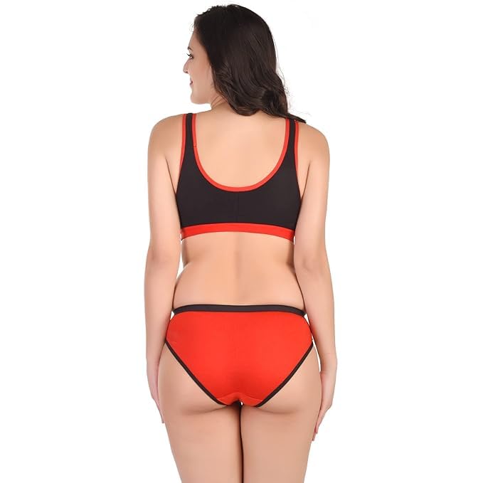Image of Sports Bra Panty Set for Women, Combo Pack of 1 | Lingerie Set for Women