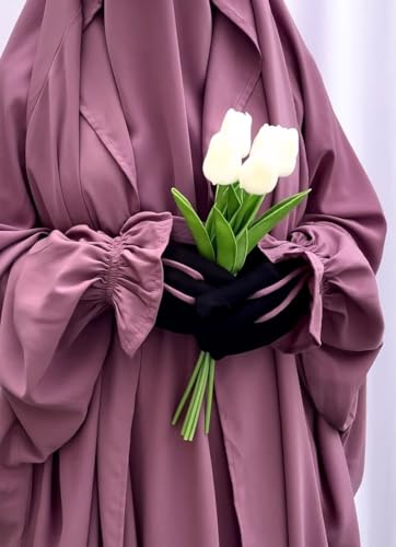 Image of NAZNEEN Saudi Jilbab Full Length and Noise Pc MATT NIDA Fabric with extra panel to cover face