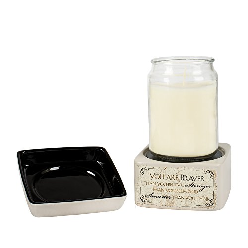 Elanze Designs You Are Braver Stronger Smarter Electric 2 In 1 Jar Candle And Wax Oil Warmer #TOP2