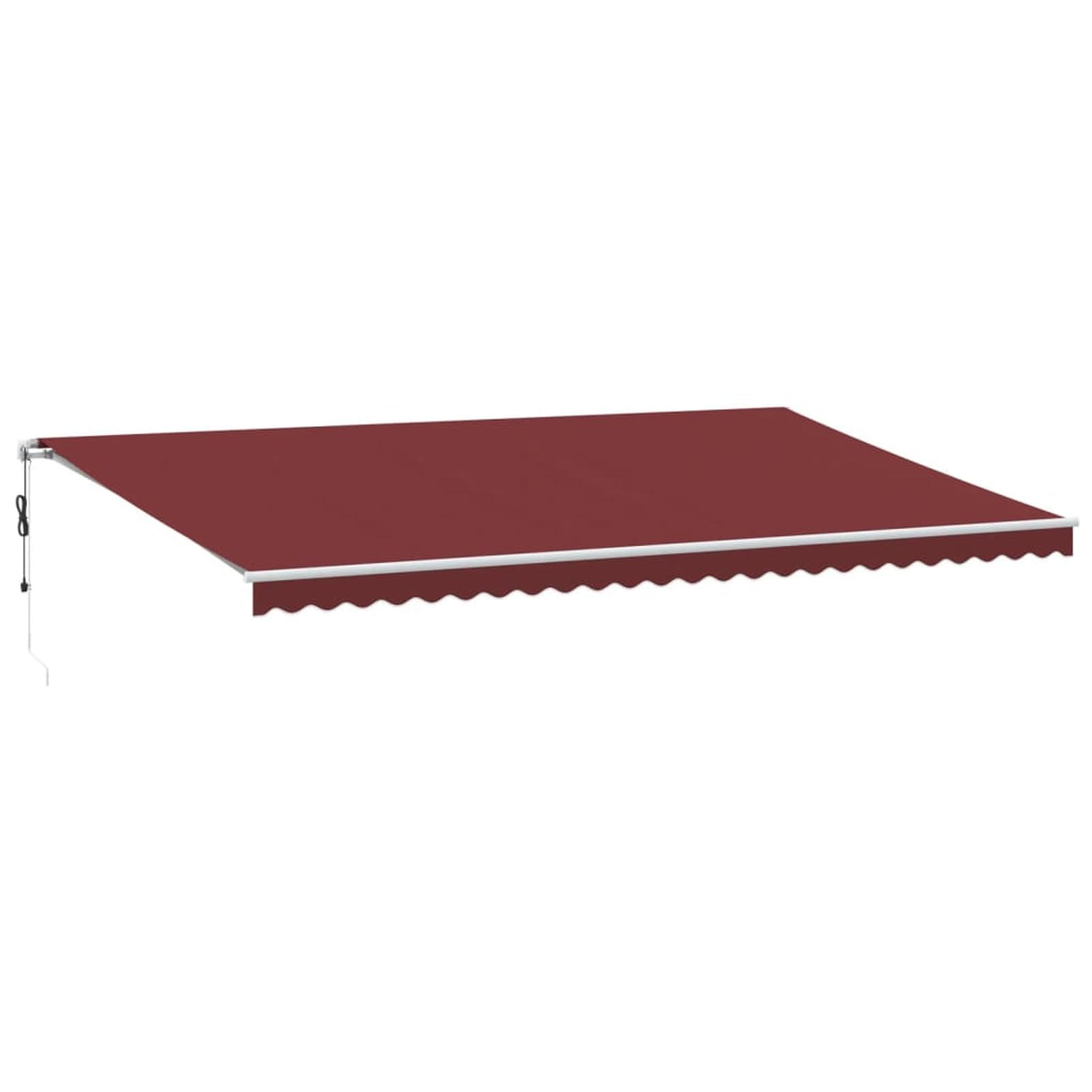 Festnight Store Banne Motorisé 6x3 Store banne Electrique avec Télécommande Auvent Rétractable à Bras Repliable pour Balcons Terrasse et Jardin-Bordeaux et blanc-600 x 300 cm