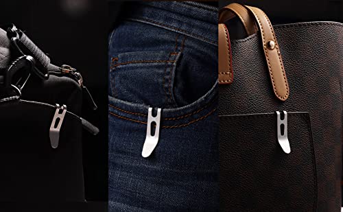 Image of UltraTac Deep Carry Pocket Clip, Multi-Purpose Keychain Suspension Clip for Keys, Flashlights, Knives - Stainless Steel (1 Pack)