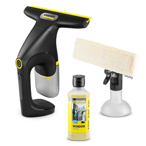 Kärcher nettoyeur de vitres sans fil WV 1 Compact Care Extra+ Black, autonomie : 25 min, réservoir : 100 ml, poids : 0,5 kg, pulvérisateur avec bonnette en...