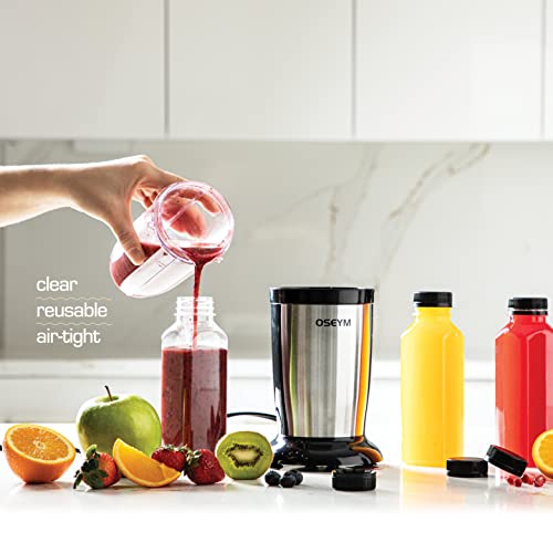 DECADORN 12oz 20pcs Juice Bottles With Caps - MADE IN USA Juice Containers With Lids For Fridge - Juicer Bottles With Tamper Evident Caps, Shatterproof, BPA-Free, Leak proof, Disposable & Recyclable